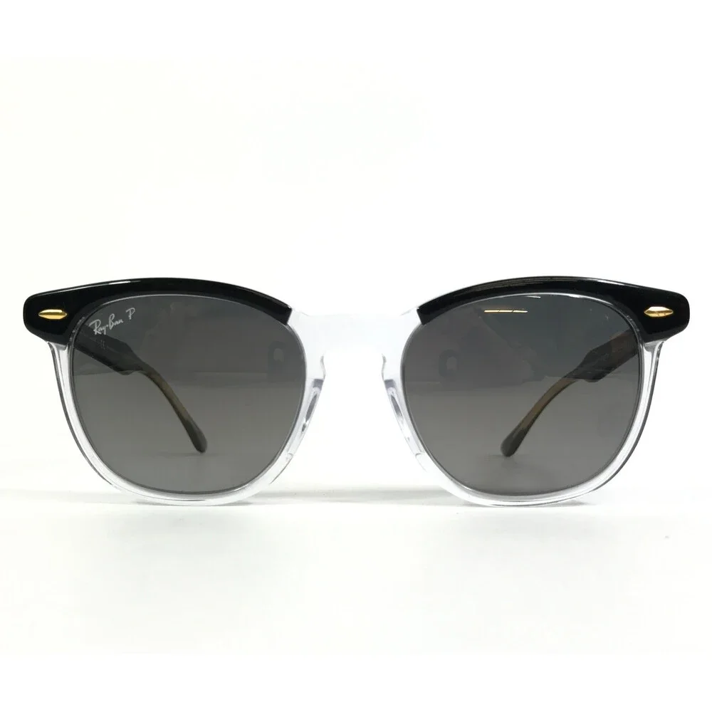 Ray-Ban Sunglasses RB2298 HAWKEYE 1294/M3 Black on Transparent w/ Grey Polarized